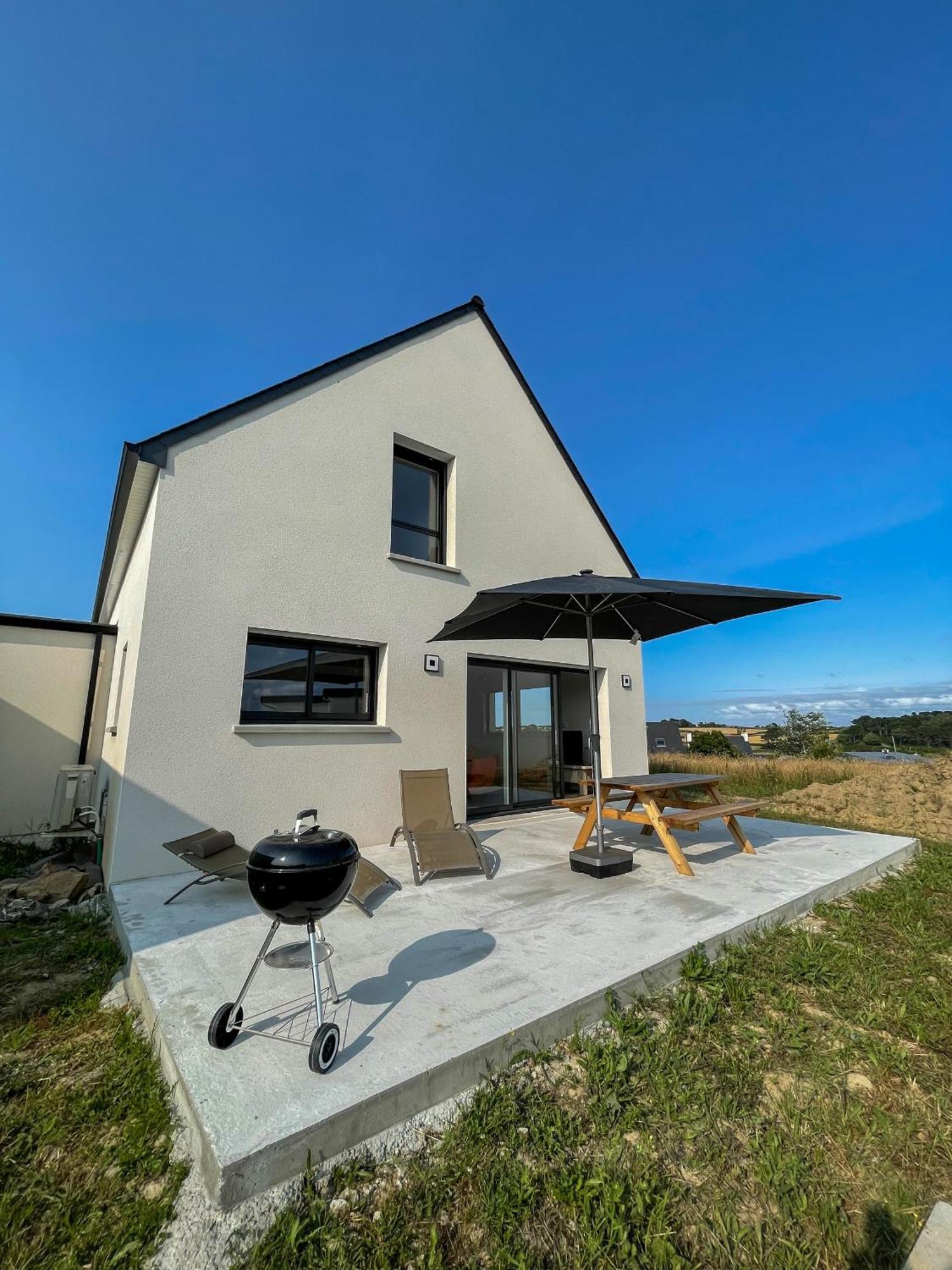 Ty Nevez - Jolie Maison Neuve Avec Petite Vue Mer Saint-Pabu  Zewnętrze zdjęcie